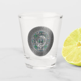 Verre A Shot Blason et nœud tartan du clan MacDowall