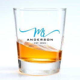 Verre A Shot Bleu M. Husband Groom Mariage Anniversaire