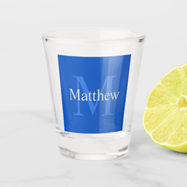 Verre A Shot Bleu personnalisé (Devant)