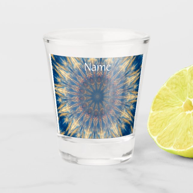 Verre A Shot Blue Chakra Kaleidoscope Thunder_Cove (Devant)