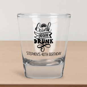 Verre A Shot Boire Bu Boire Fête d'anniversaire Cadeau de céléb