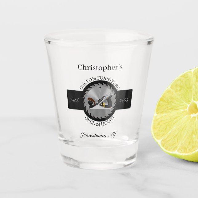 Verre A Shot Boiseries Lame de scie Plane Vêtements (Devant)
