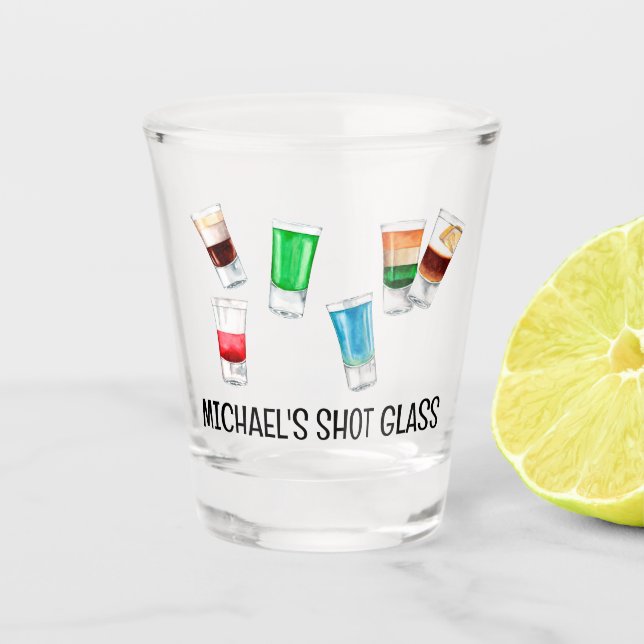 Verre A Shot Boisson Alcool Party Shot Cadeau Personnalisé Soir (Devant)