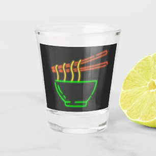 Verre A Shot Bol de nouilles asiatiques néon