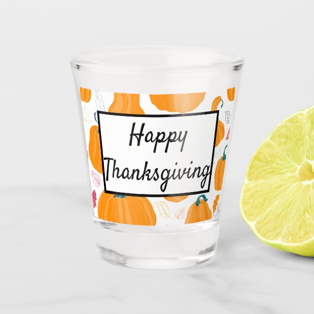 Verre A Shot bon thanksgiving avec Citrouille (Devant)