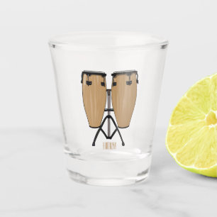Verre A Shot Bongo, dessin animé de batterie