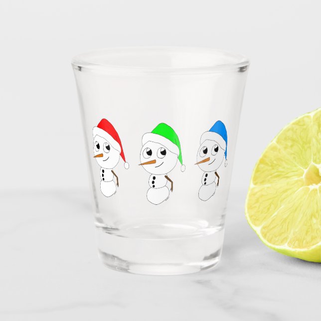 Verre A Shot bonhomme de neige (Devant)