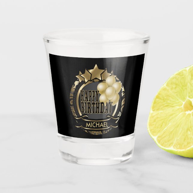 Verre A Shot Bonne étoile d'anniversaire (Devant)