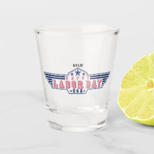 Verre A Shot Bonne fête du Travail personnalisée