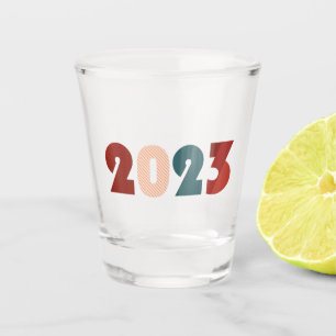 Verre A Shot Bonne nouvelle année 2023 texte