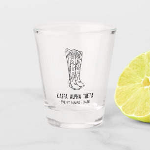 Verre A Shot Bot Western Cowgirl personnalisé pour événement de