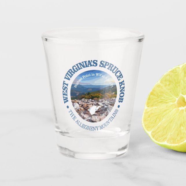 Verre A Shot Bouton d'épinette (Devant)