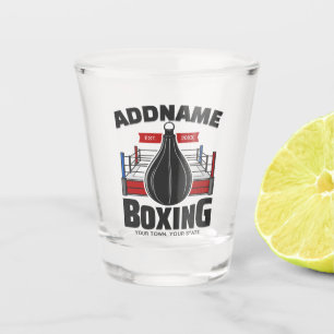 Verre A Shot Boxe Anneau AJOUTER NOM Boxer Gym Speed Sac