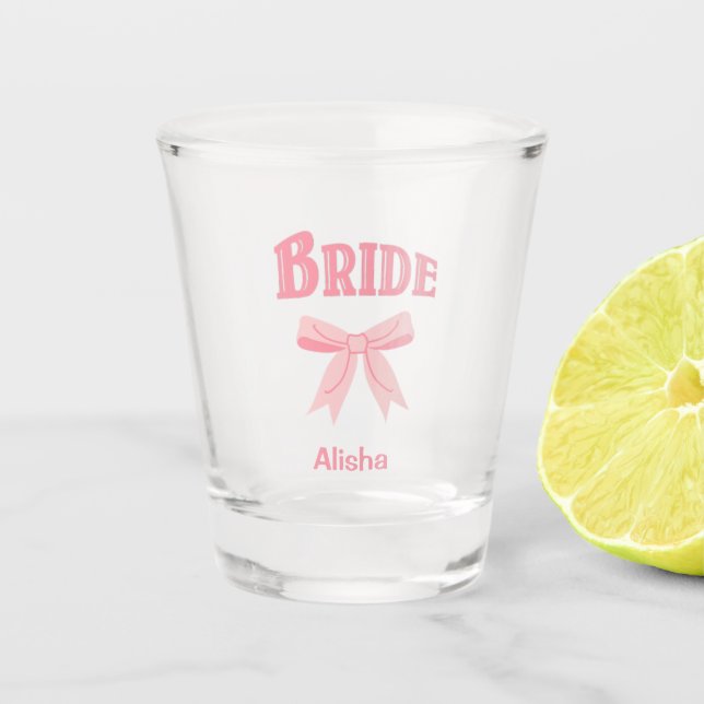 Verre A Shot BRIDE avec nom personnalisé  (Devant)