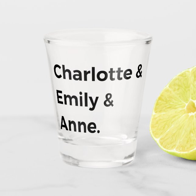 Verre A Shot Brontë Sisters I - Charlotte & Emily & Anne (Devant)