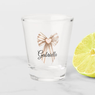 Verre A Shot Cacao Crème Arc Rose Joues Rose Cœur