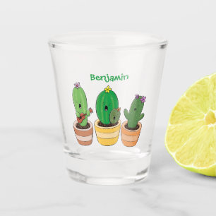 Verre A Shot Cactus trio chantante mignonne dessin animé