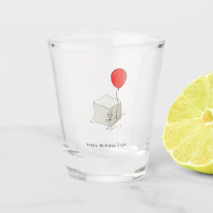 Verre A Shot Cadeau d'anniversaire, sucre joyeux anniversaire,