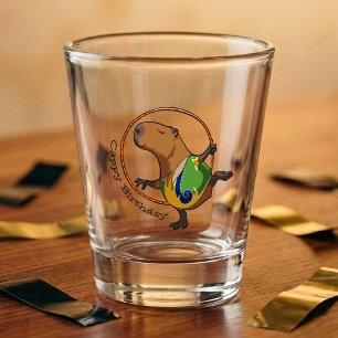 Verre A Shot Cadeau de capybara mignon dessin animé gymnaste Ca