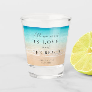 Verre A Shot Cadeau de mariage sur la plage