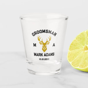 Verre A Shot Cadeau Élégant pour Garçons d'Honneur Tête de Cerf