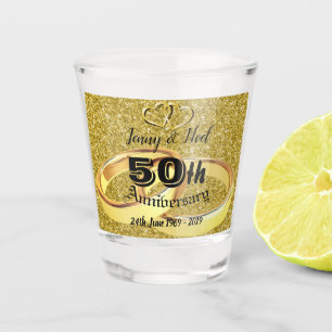 Verre A Shot Cadeau personnalisé 50 ans de mariage