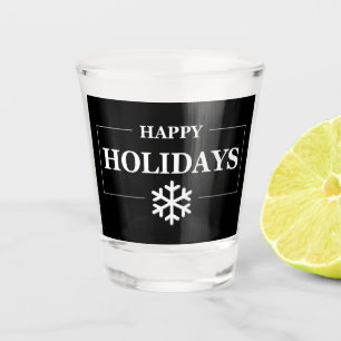 Verre A Shot Cadeau personnalisé de Noël heureux vacances