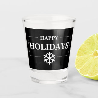 Verre A Shot Cadeau personnalisé de Noël heureux vacances