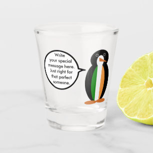 Verre A Shot Cadeau Personnalisé Drapeau Irlandais Faune Mancho