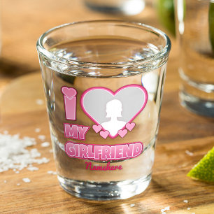 Verre A Shot Cadeau personnalisé Je t'aime ma copine – Ajoutez 