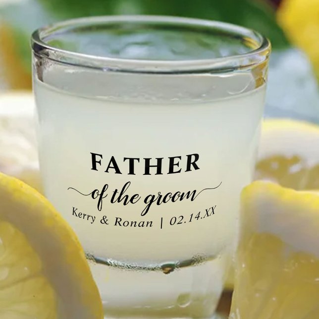 Verre A Shot Cadeau personnalisé pour le père du marié à l'occa (Créateur téléchargé)