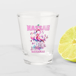 Verre A Shot Cadeau souvenir Bahamas : Flamant rose Nassau Baha