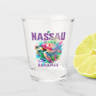 Verre A Shot Cadeau souvenir Bahamas : Nassau Bahamas Sea Turtl