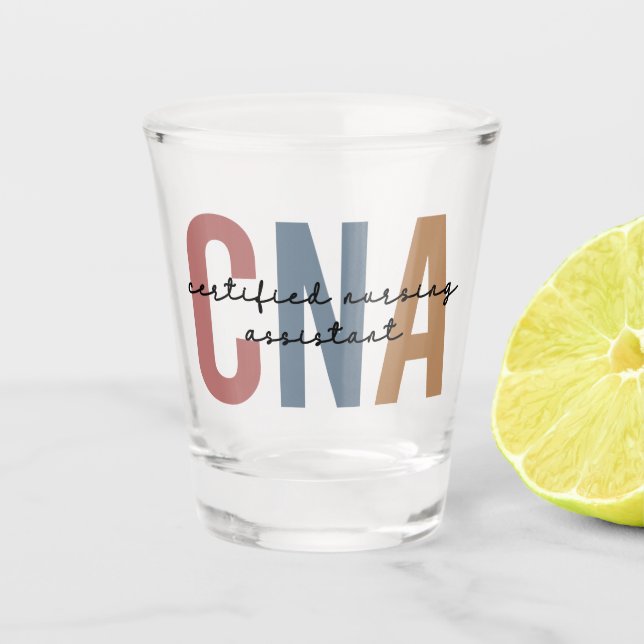 Verre A Shot Cadeaux de l'adjoint infirmier certifié rétro de l (Devant)