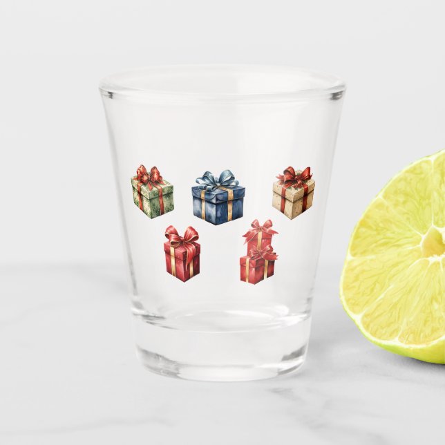 Verre A Shot cadeaux de noël générés par ai (Devant)