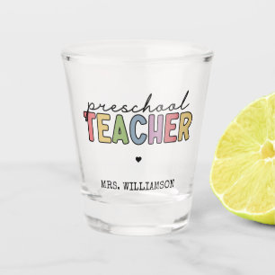 Verre A Shot Cadeaux personnalisés de l'enseignant préscolair