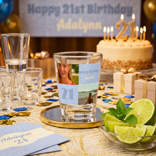 Verre A Shot Cadeaux photo personnalisés pour femme de 21 ans B