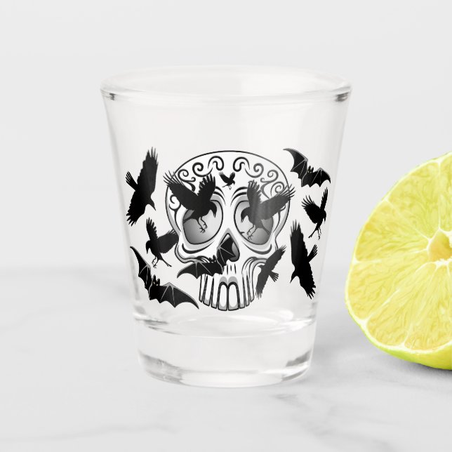 Verre A Shot Calaveras décoratives Halloween (Devant)