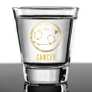 Verre A Shot Cancer SYMBOLE Zodiaque Astrologie Horoscope Or