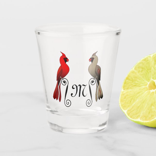 Verre A Shot Cardinal du Nord SongBird (Devant)