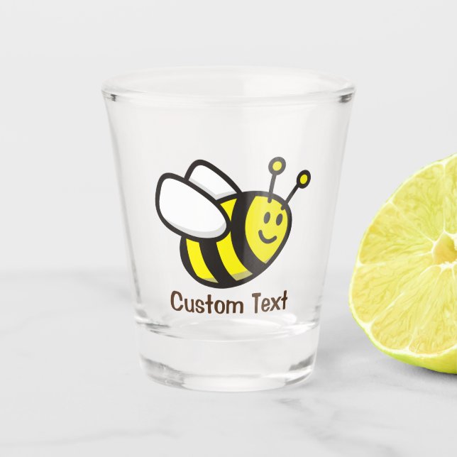 Verre A Shot Caricature d'abeille (Devant)