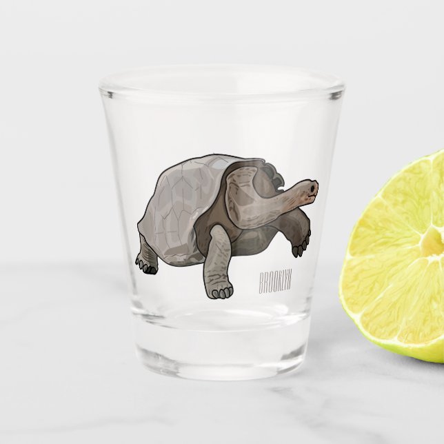 Verre A Shot Caricature de la tortue des Galapagos (Devant)