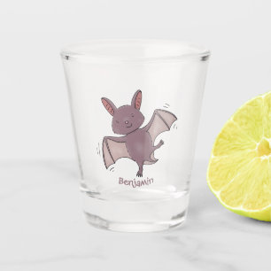 Verre A Shot Caricature de vol de chauve-souris