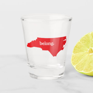 Verre A Shot Carte de l'état du Belong de Caroline du Nord