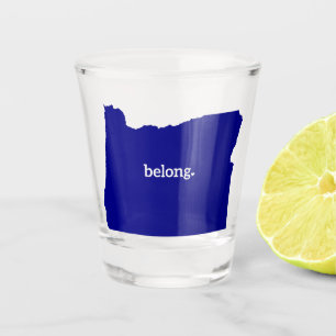 Verre A Shot Carte de l'état du Coeur de l'Oregon Belong