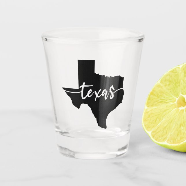 Verre A Shot Carte de l'état du Texas USA (Devant)