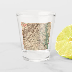 Verre A Shot Carte des champs de bataille de la guerre civile d