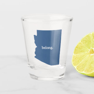 Verre A Shot Carte d'état de l'Arizona Belong