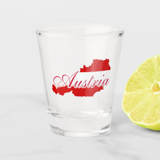 Verre A Shot Carte du drapeau autrichien