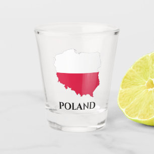 Verre A Shot Carte du drapeau polonais